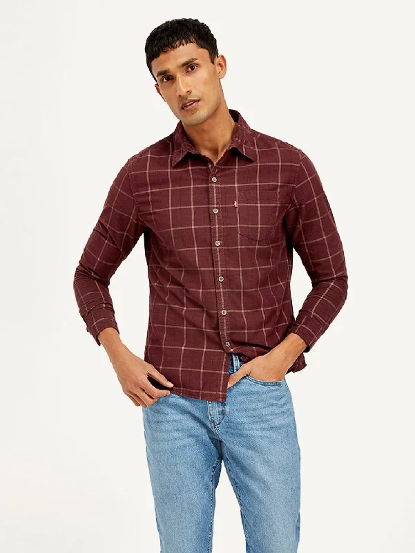 Men's Sleeveless Shirts for Summer ComfortMen's Checkered Slim Fit Shirt