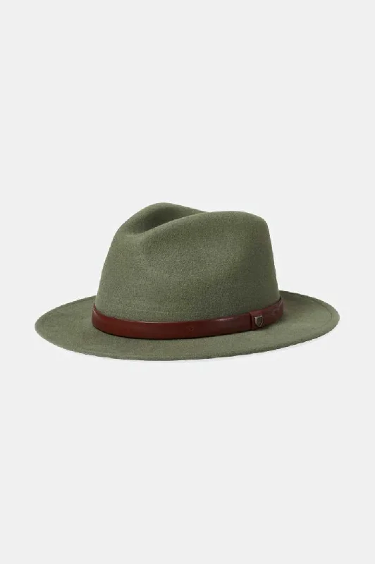 Summer Straw HatsMesser Fedora - Light Moss