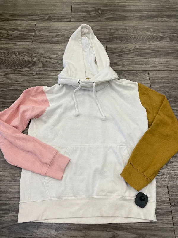 Men's Hoodies for SpringCream & Orange Sweatshirt Hoodie Clothes Mentor, Size S