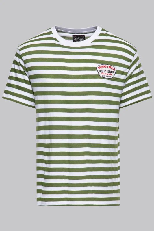 Gentlemen's Bowler HatsStriped Shirt Speed Kings - Green & White (Men's Fit)
