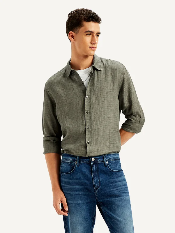Men's Geometric Print Shirts for a Modern TwistMen's Checkered Spread Collar Shirt Men's Geometric Print Shirts for a Modern TwistMen's Checkered Spread Collar Shirt