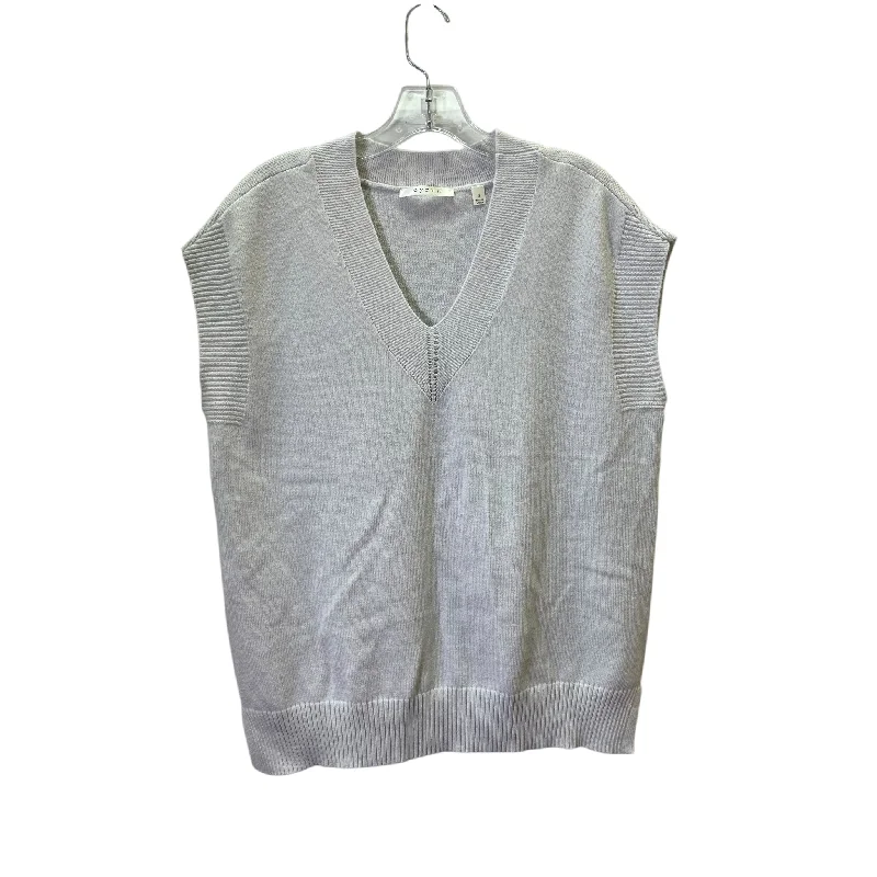 Men's Coats with LiningVest Sweater By Cyrus Knits In Grey, Size:S