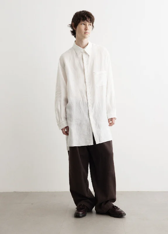 Men's Shirts with Double-Breasted DesignsLayered Collar Shirt