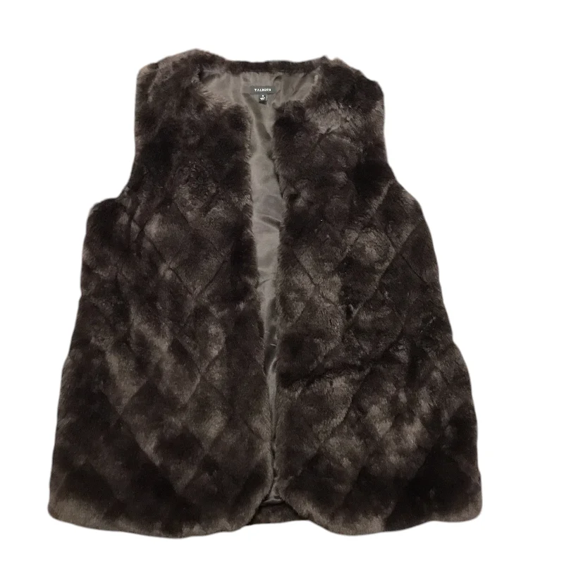 Men's Coats with Magnetic ClosuresVest Faux Fur & Sherpa By Talbots In Brown, Size: S Men's Coats with Magnetic ClosuresVest Faux Fur & Sherpa By Talbots In Brown, Size: S