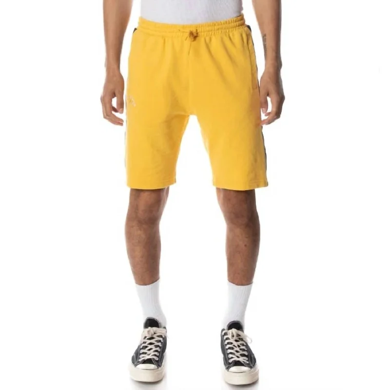 Men's Durable Work ShortsLogo Tape Dasved Shorts In Yellow/grey/black