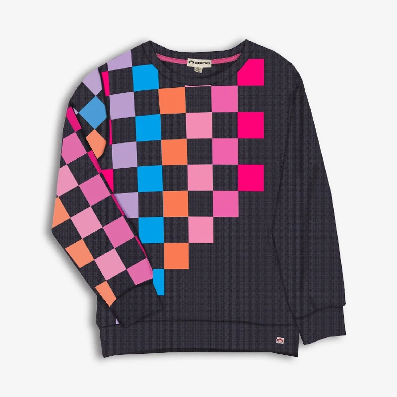 Men's Sweaters with Contrast TrimRuby Sweatshirt | Navy Checkerboard