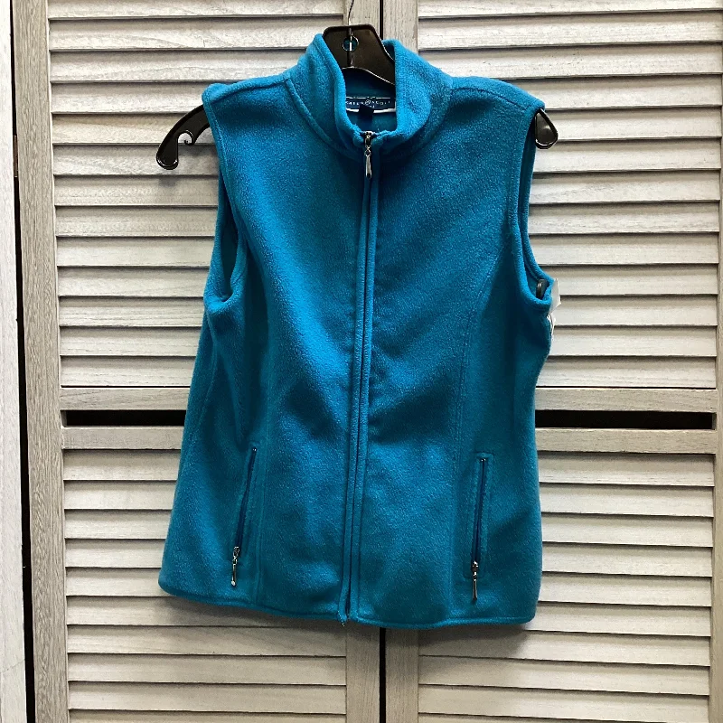 Men's Coats for Mild WeatherVest Fleece By Karen Scott In Blue, Size: S