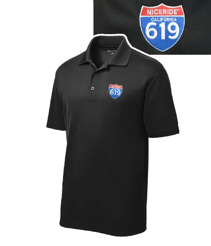 Men's Shirts with Embellished SleevesInterstate 619 - Men's Golf Shirt, Men's Polo Shirt