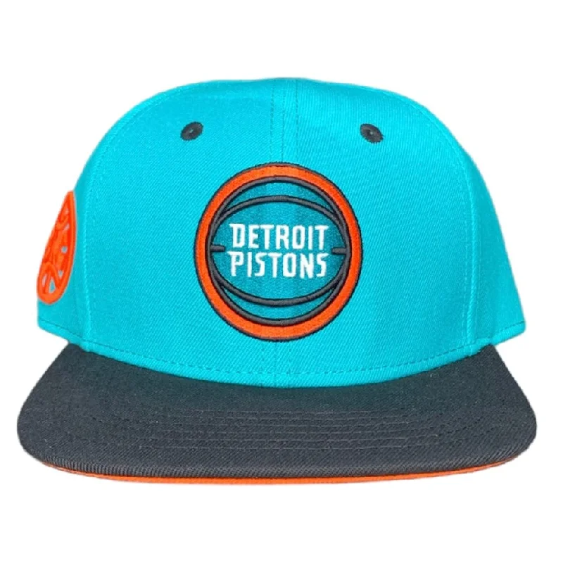 Affordable Baseball HatsPro Standard Detroit Pistons Team Flips Snapback (Teal/Black) BDP7514531-TBK