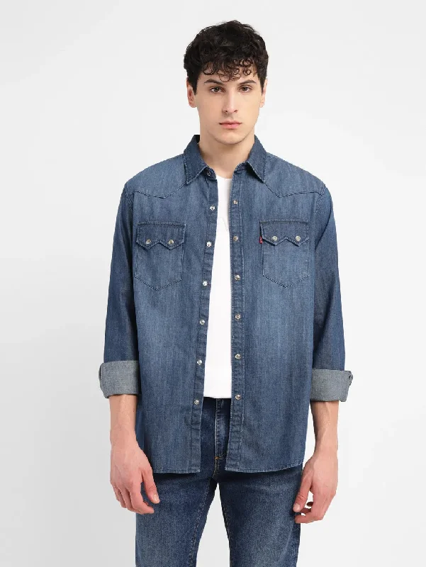 Men's Weekend Shirts for Leisurely OutingsMen's Solid Slim Fit Shirt