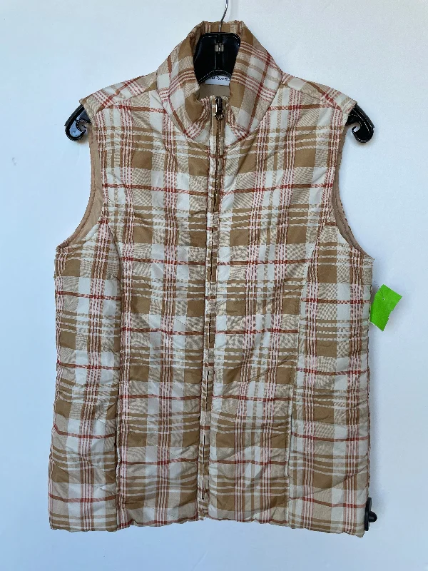 Men's Coats without LiningVest Puffer & Quilted By Kim Rogers In Brown, Size: S
