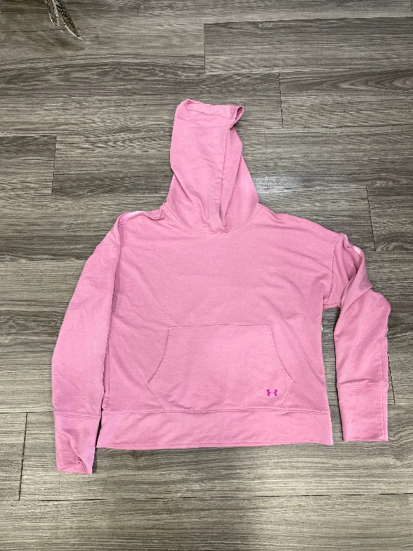 Men's Hoodies with Reflective StripesPink Sweatshirt Hoodie Under Armour, Size M