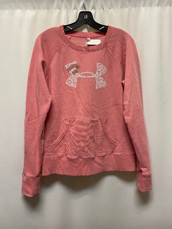 Men's Hoodies with Breathable FabricSweatshirt Crewneck By Under Armour In Pink, Size: L Men's Hoodies with Breathable FabricSweatshirt Crewneck By Under Armour In Pink, Size: L