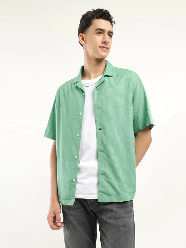 Men's Neutral-Tone Shirts for Versatile StylingMen's Solid Camp Collar Shirt