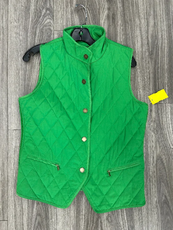 Men's Coats with Embroidered DetailsVest Puffer & Quilted By Talbots In Green, Size: S