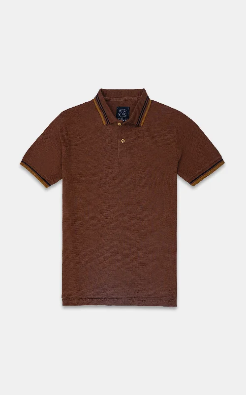 Men's Shirts with Adjustable HemlinesCLASSIC POLO SHIRT RUST