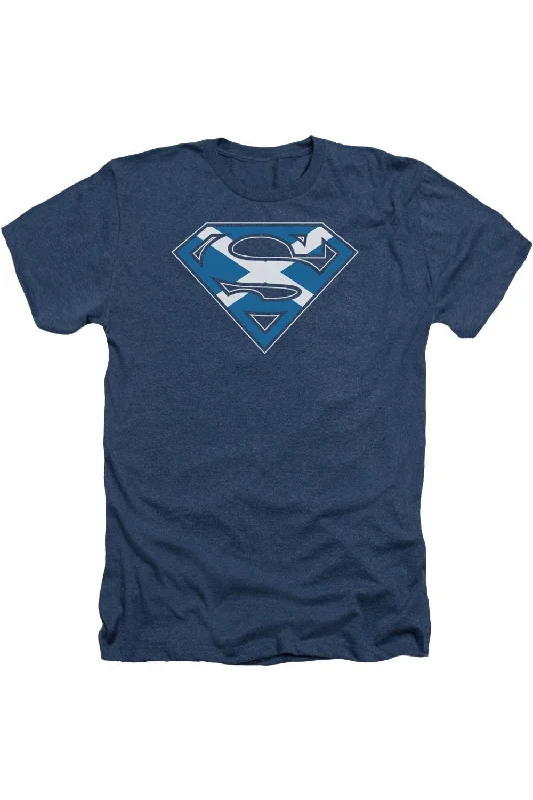 Men's Shirts with Custom MonogramsSuperman Scottish Shield Adult Heather Tee / T-Shirt