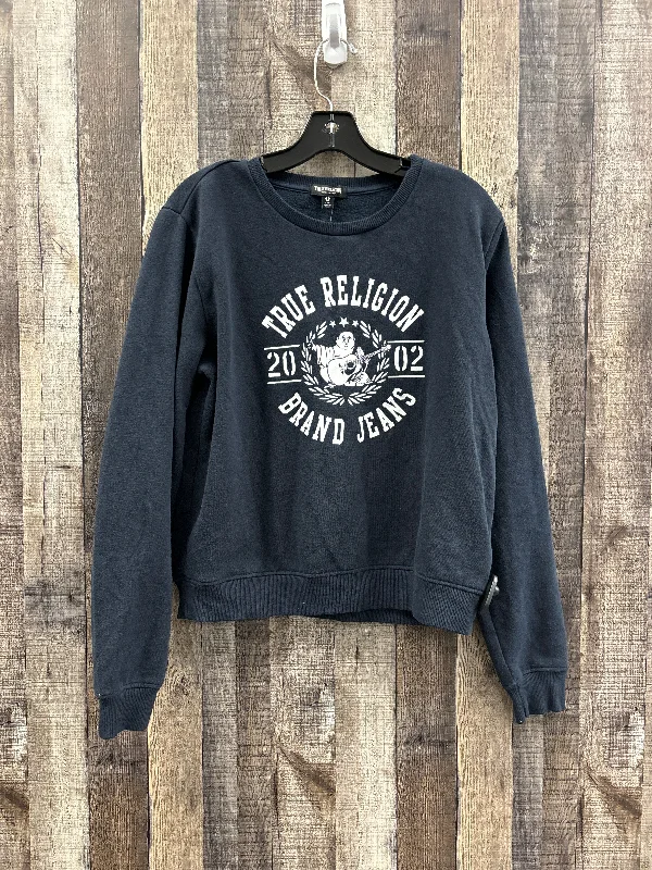 Men's Hoodies for Outdoor ActivitiesSweatshirt Crewneck By True Religion In Navy, Size: L Men's Hoodies for Outdoor ActivitiesSweatshirt Crewneck By True Religion In Navy, Size: L