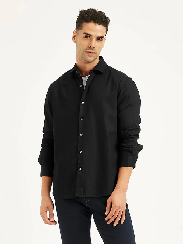 Men's Cufflink-Ready Shirts for Formal EventsMen's Solid Slim Fit Shirt