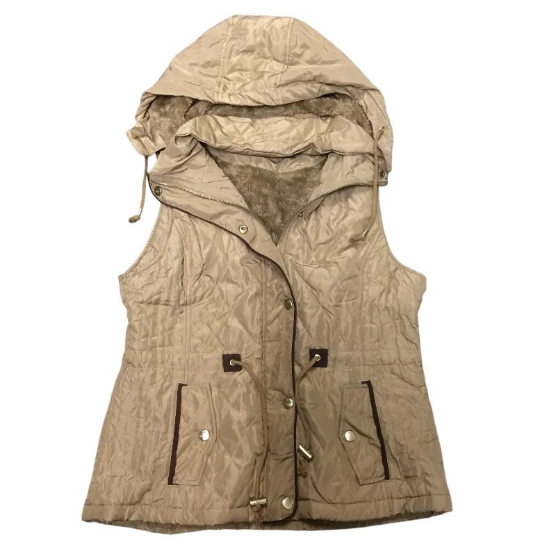 Men's Coats with PocketsVest Puffer & Quilted By Love Tree In Brown, Size: M