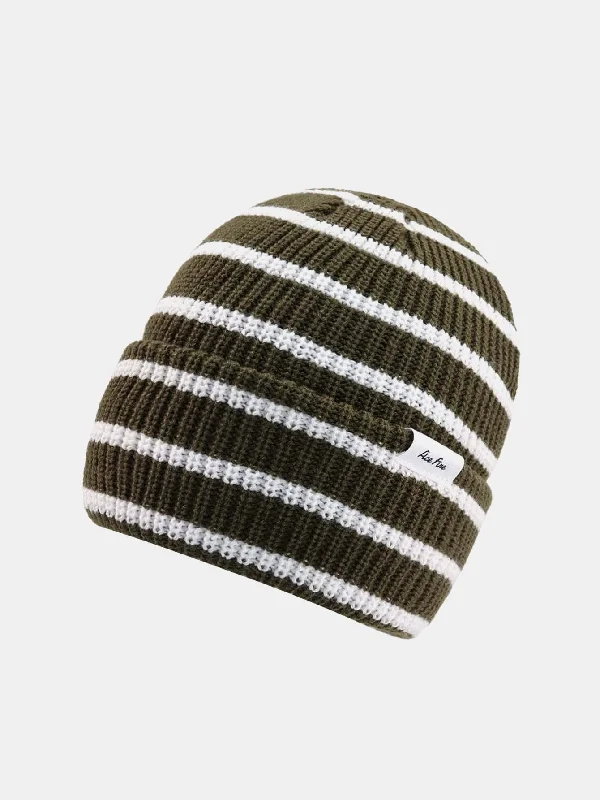 Affordable Winter BeaniesStripe Pattern Warm Knit Beanie Hat