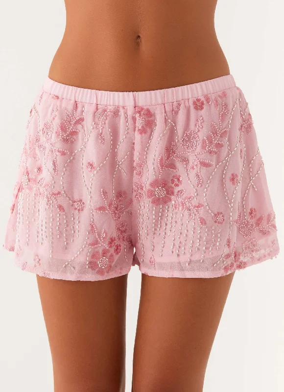 All-Around Men's Versatile Casual ShortsMercer Sequin Mini Shorts - Pink