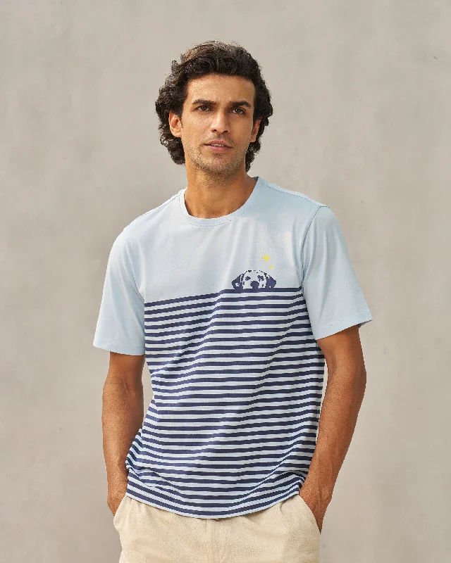 Durable Men's Work ShirtsHearts for you T-shirt - Light Blue