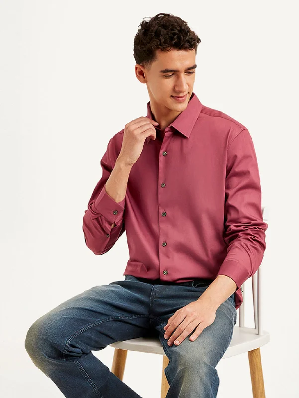 Men's Button-Down Collar Shirts for Staying PolishedMen's Solid Slim Fit Shirt