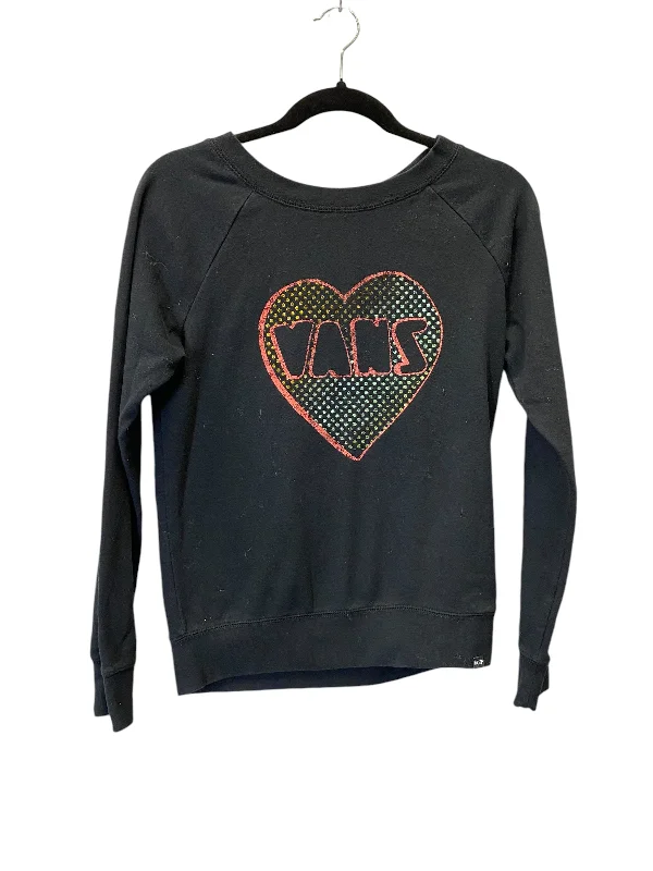 Men's Hoodies with Contrast Fabric PanelsSweatshirt Crewneck By Vans In Black, Size: S Men's Hoodies with Contrast Fabric PanelsSweatshirt Crewneck By Vans In Black, Size: S