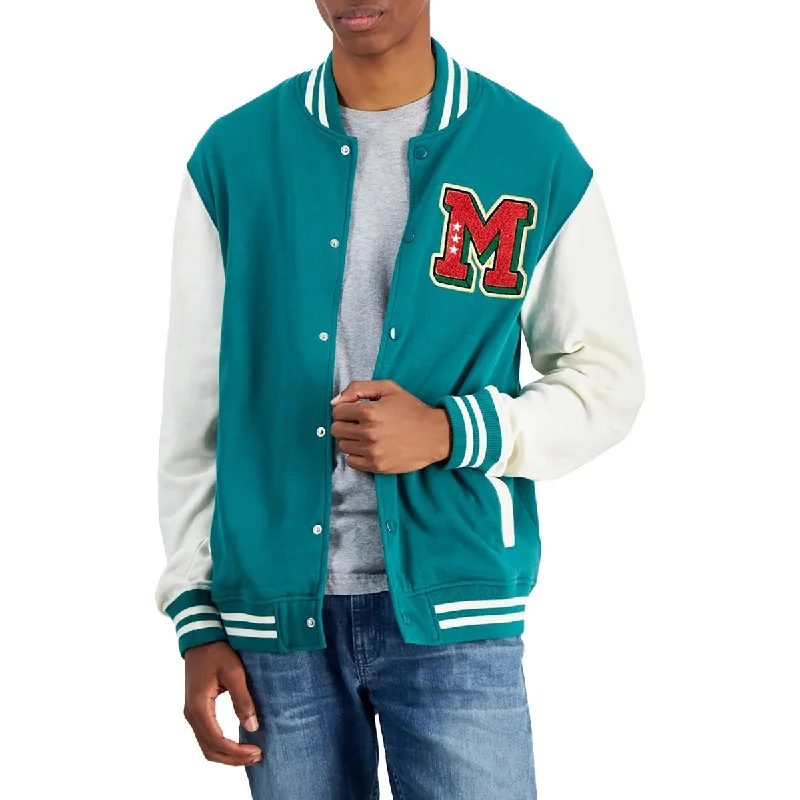 Men's Sweaters with Set-In SleevesMickey Mouse Mens Colorblock Fleece Button-Up