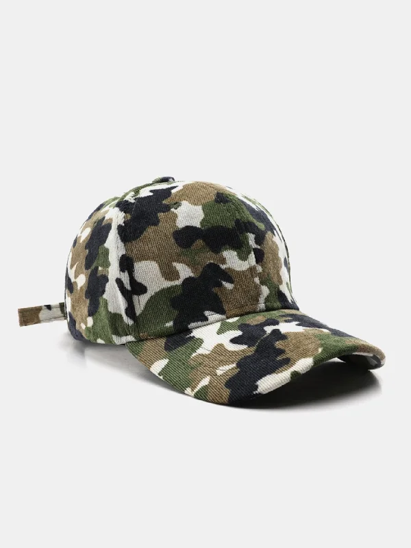Modern BeaniesCamouflage Corduroy Baseball Cap