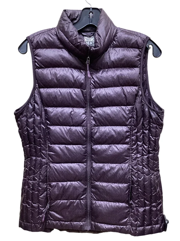 Men's Coats with Tactical FeaturesVest Puffer & Quilted By 32 Degrees In Purple, Size: M Men's Coats with Tactical FeaturesVest Puffer & Quilted By 32 Degrees In Purple, Size: M