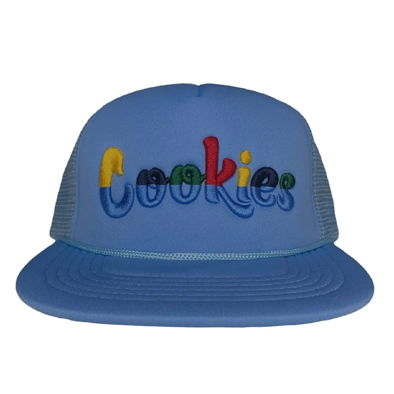 Unique Fedora CapsCookies Catamaran Mesh Trucker Hat (Caroline Blue) 1559X6311