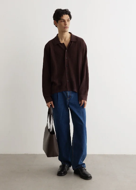 Men's Shirts with Patch PocketsMetropolis Knit Camp Collar Shirt