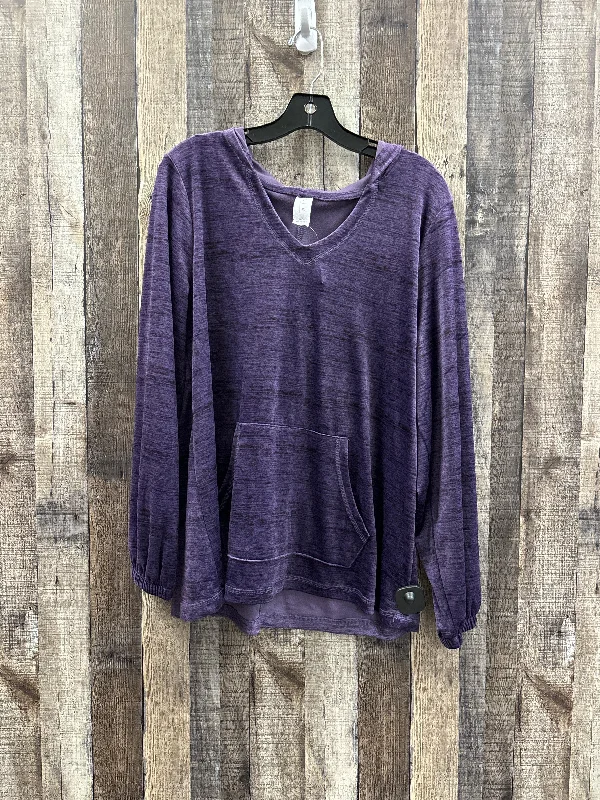 Warm Men's Thermal HoodiesSweatshirt Hoodie By Livi Active In Purple, Size: Xl