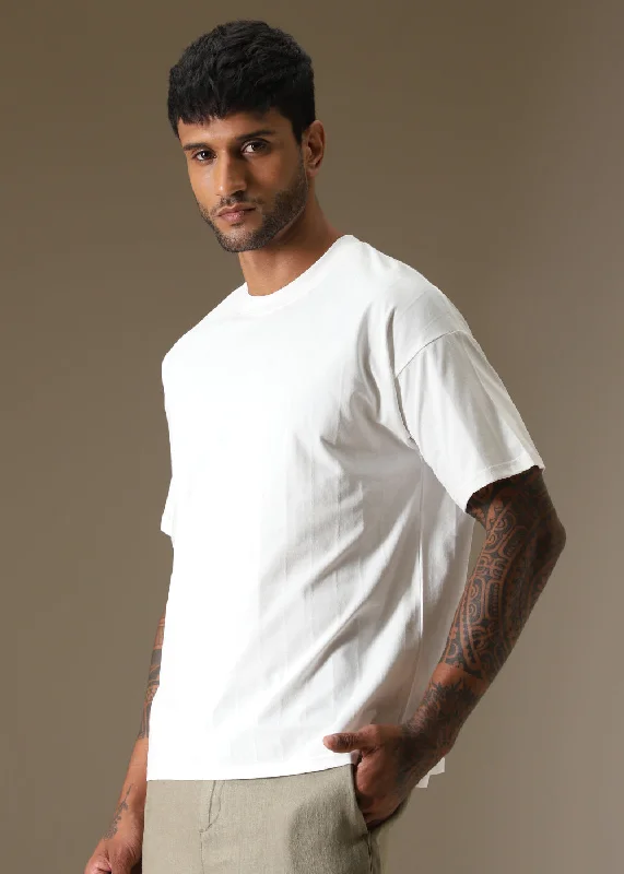 Men's Shirts with Plaid PatternsStriped White Oversized T-shirt