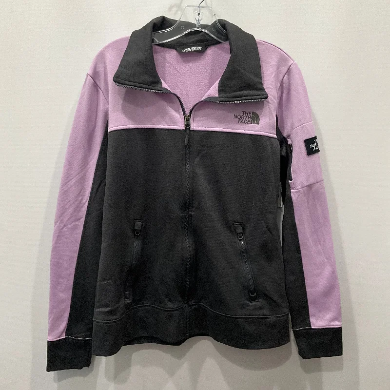 Men's Hoodies for StreetwearSweatshirt Collar By The North Face In Black & Purple, Size: L Men's Hoodies for StreetwearSweatshirt Collar By The North Face In Black & Purple, Size: L
