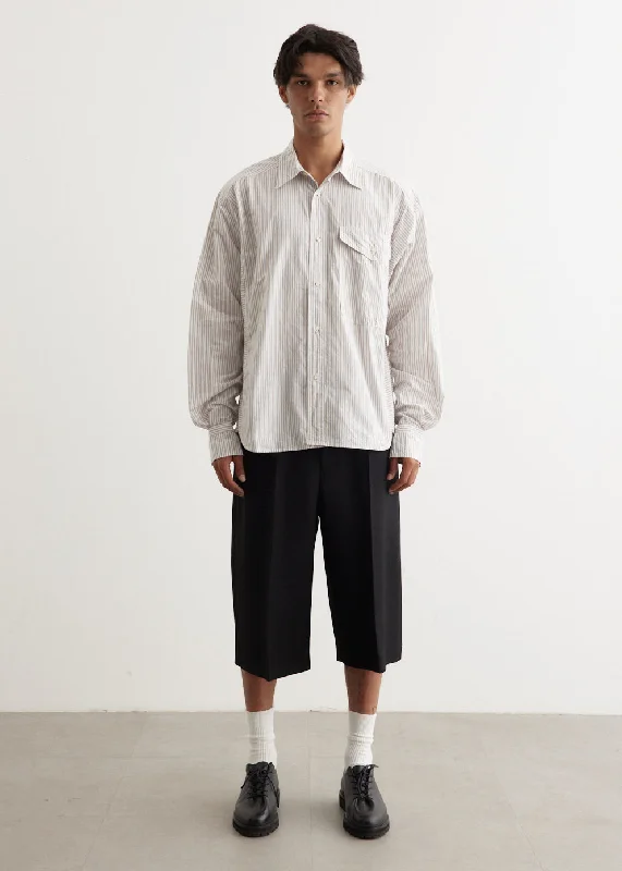 Men's Shirts with Belt AttachmentsCotton Stripe CABIN Work Shirt