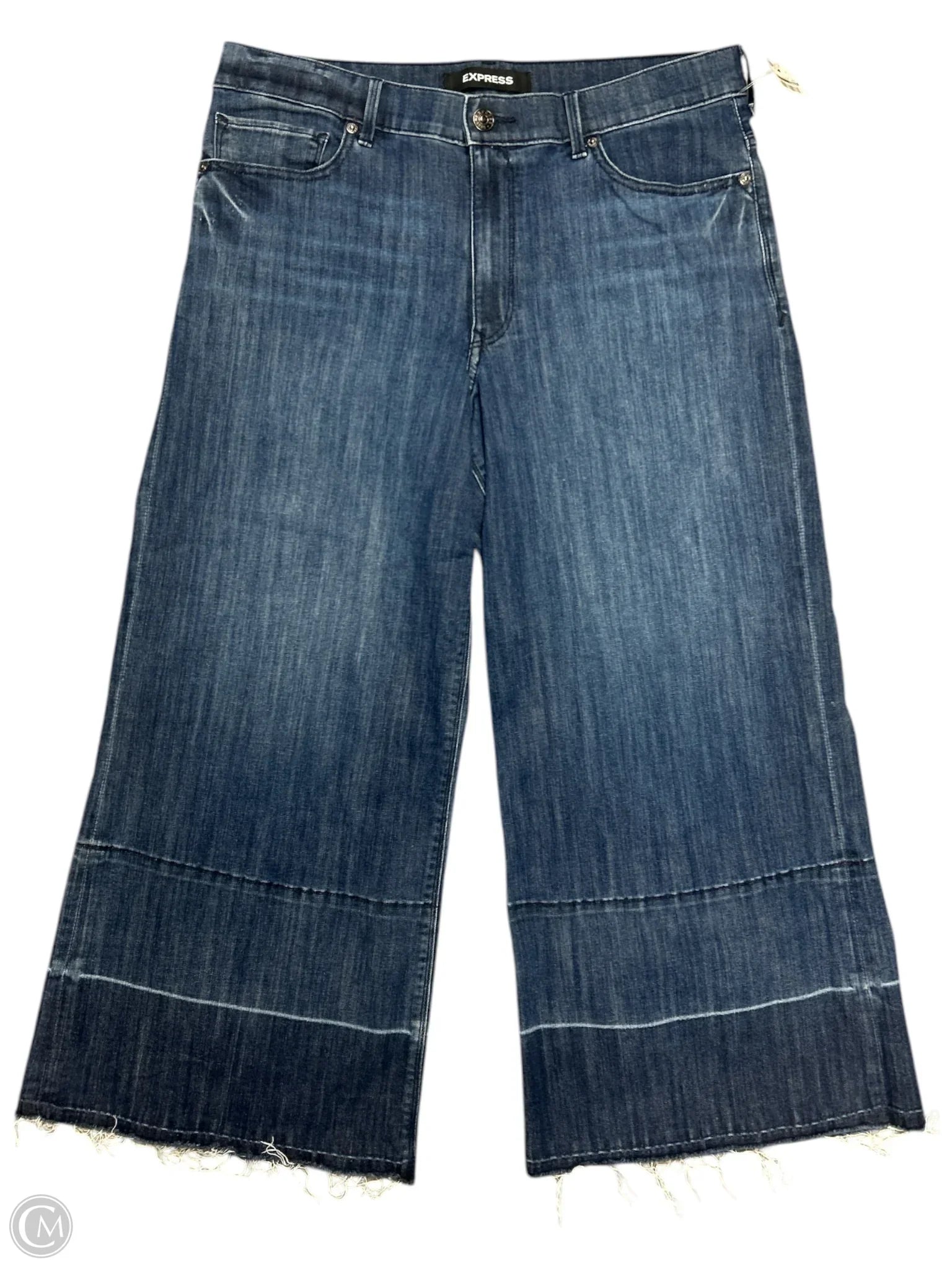 Jeans for Men with a Athletic BuildJeans Cropped By Express In Blue Denim, Size: 14