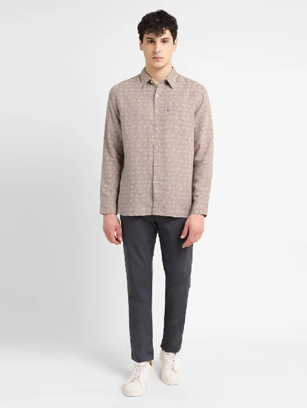 Men's Pocket T-Shirts for Added FunctionalityMen's Printed Spread Collar Shirt
