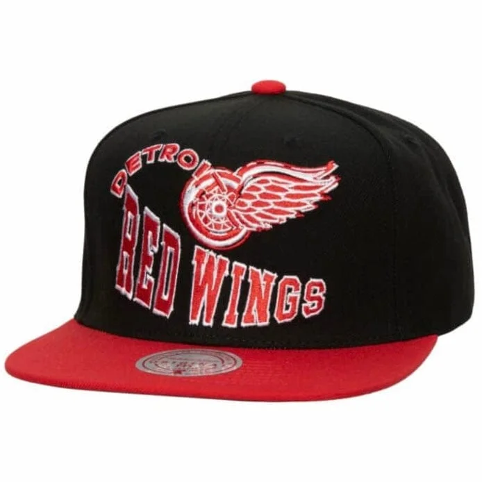 Protective Hard HatsMitchell & Ness NHL Vintage Detroit Red Wings Crooked Path Snapback (Black)