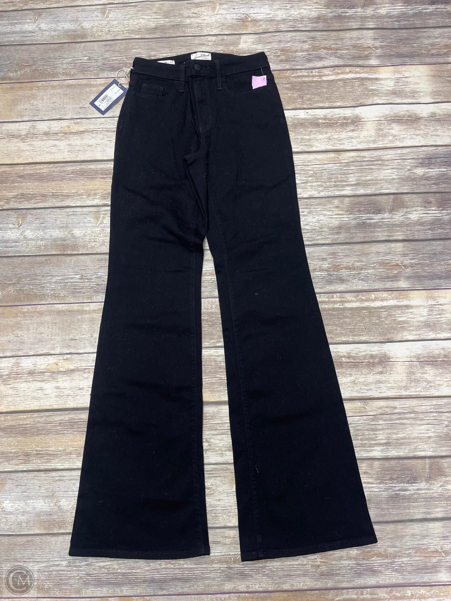 Hipster Men's JeansJeans Flared By Universal Thread In Black Denim, Size: 0