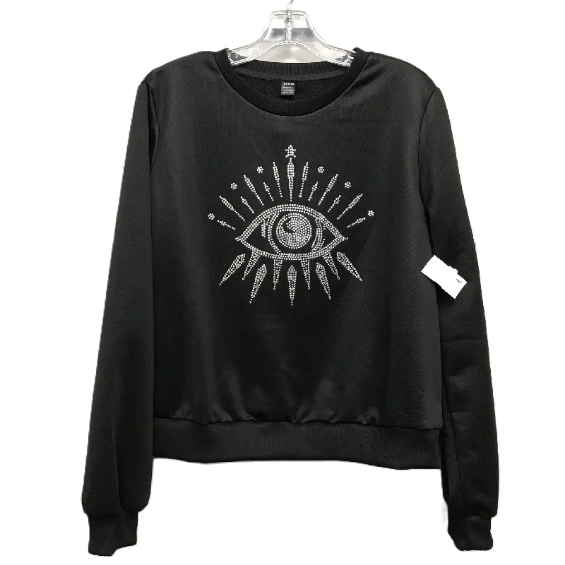 Men's Hoodies with High-Low HemlinesSweatshirt Crewneck By Shein In Black, Size: L