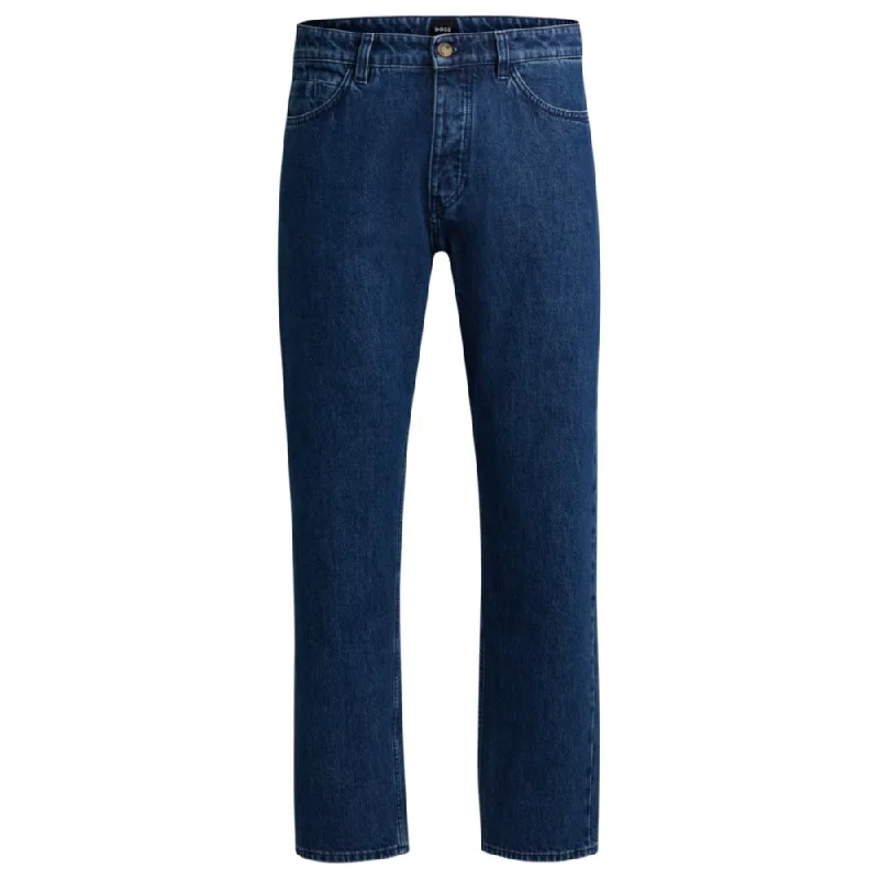 Jeans for Men with a Curvy BodyRelaxed-fit jeans in blue rigid denim