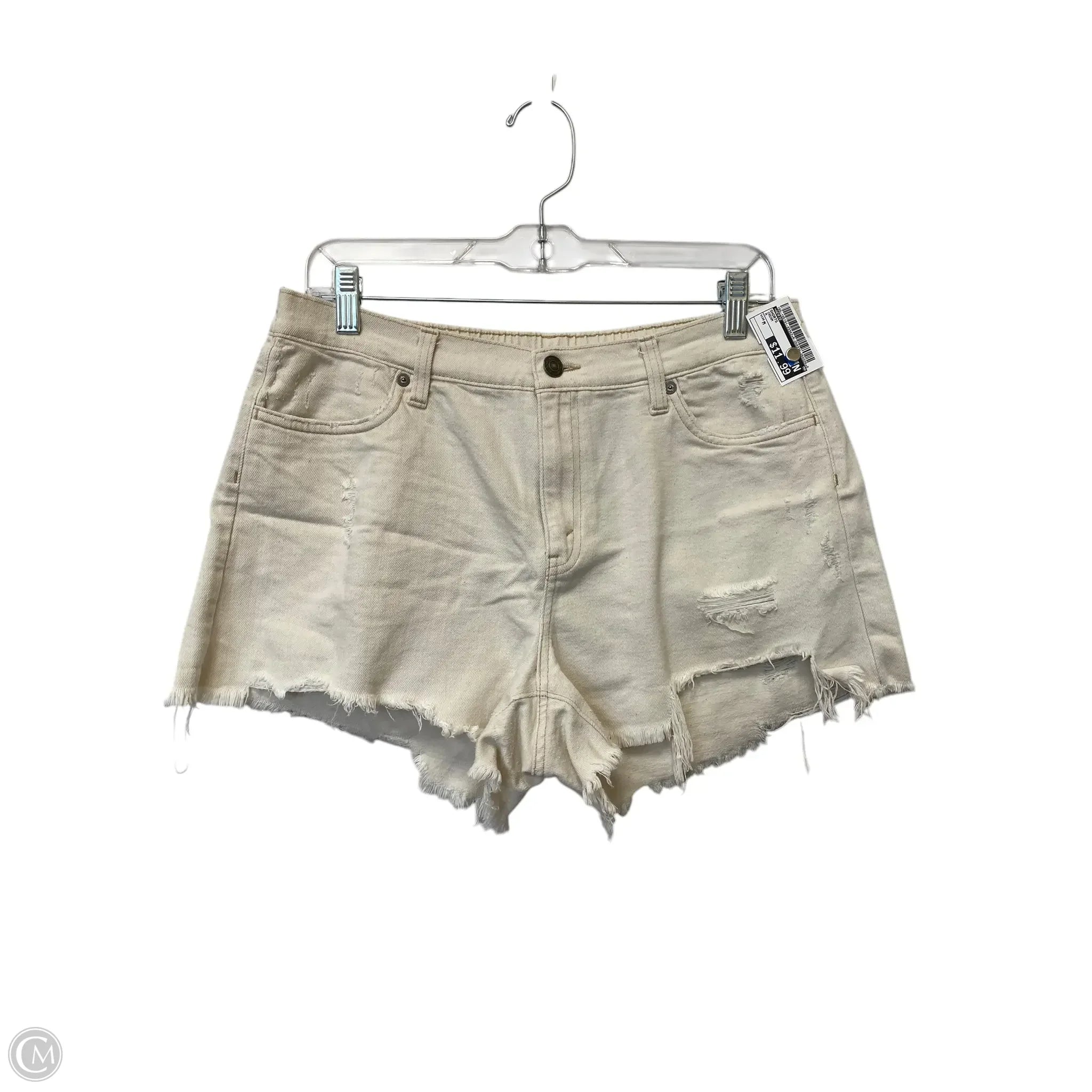 Casual Men's Patterned Bermuda ShortsShorts By Aerie In Cream, Size: M