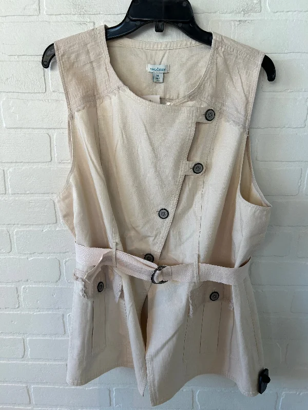 Men's Coats with Snap ButtonsVest Other By Sundance In Tan, Size: Xl