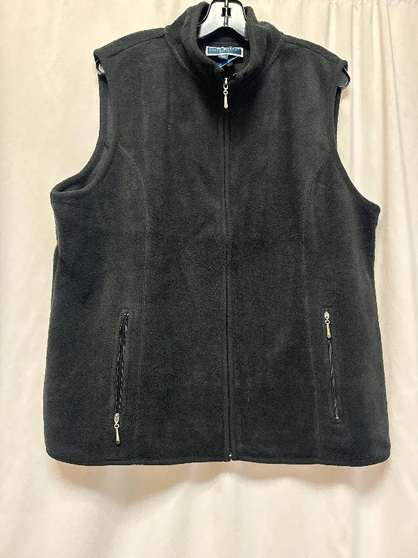 Men's Coats with Magnetic ClosuresVest Fleece By Karen Scott In Black, Size: Xl
