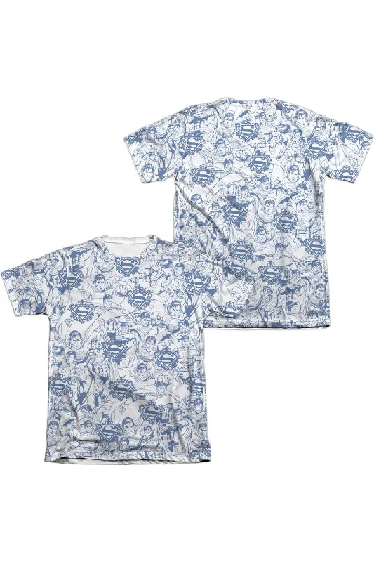 Men's Shirts with Convertible CollarsSuperman Super Is The Man (Front/Back Print) Adult 65/35 Poly/Cotton Short Sleeve Tee / T-Shirt Men's Shirts with Convertible CollarsSuperman Super Is The Man (Front/Back Print) Adult 65/35 Poly/Cotton Short Sleeve Tee / T-Shirt