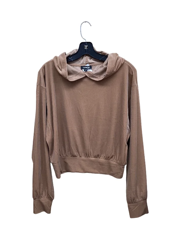 Weather-Ready Men's HoodiesSweatshirt Hoodie By Express In Brown, Size: M