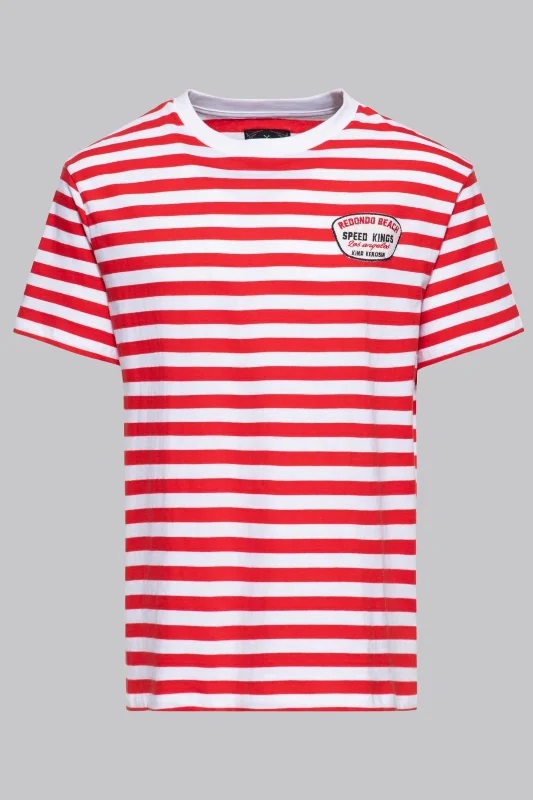 Retro Baseball CapsStriped Shirt Speed Kings - Red & White (Men's Fit)